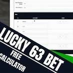 lucky 63 free bet calculator